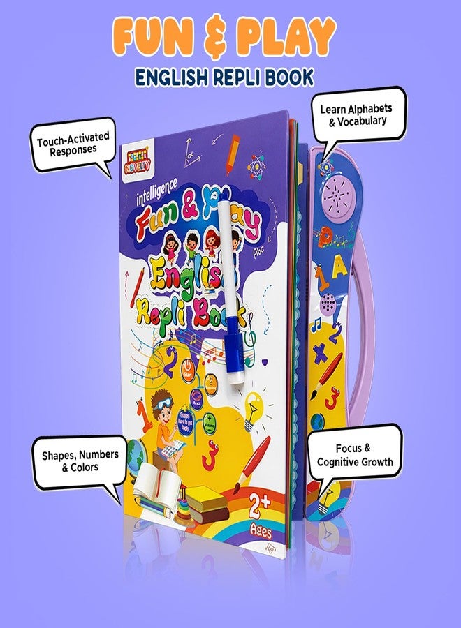 NHR Kids Learn & Play Intelligence Sound Books with Recording - Musical Educational Toy for Toddlers, Interactive Learning Book for Girls and Boys, Early Spark for Small Kids (9007- Sound Book) - Image 3